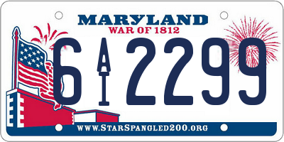 MD license plate 6AI2299