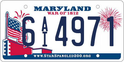 MD license plate 6AI4971