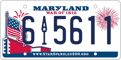 MD license plate 6AI5611