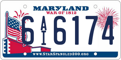 MD license plate 6AI6174