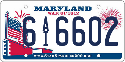 MD license plate 6AI6602