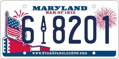 MD license plate 6AI8201