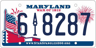MD license plate 6AI8287