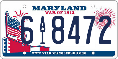 MD license plate 6AI8472