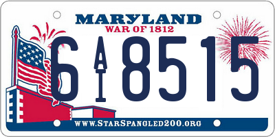 MD license plate 6AI8515