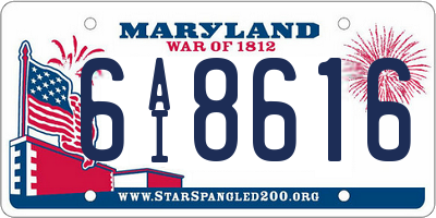 MD license plate 6AI8616