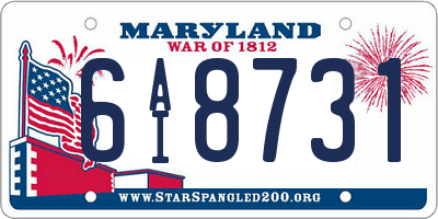 MD license plate 6AI8731