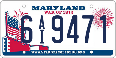MD license plate 6AI9471