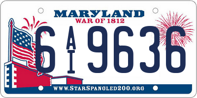 MD license plate 6AI9636