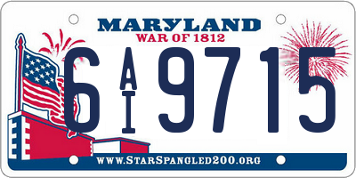 MD license plate 6AI9715