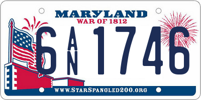 MD license plate 6AN1746