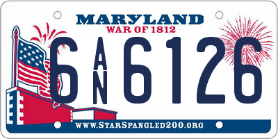 MD license plate 6AN6126