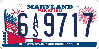 MD license plate 6AS9717