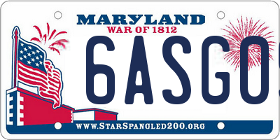 MD license plate 6ASG09