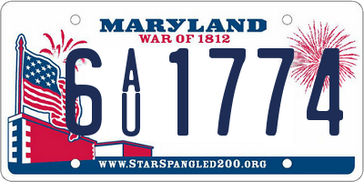 MD license plate 6AU1774