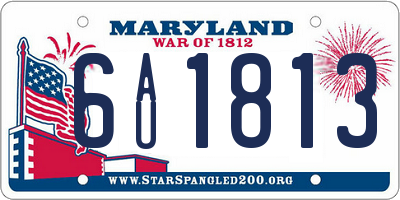 MD license plate 6AU1813