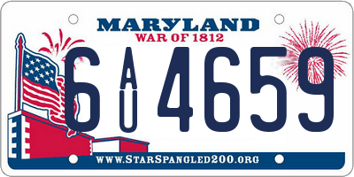 MD license plate 6AU4659