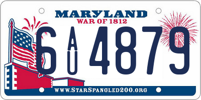MD license plate 6AU4879