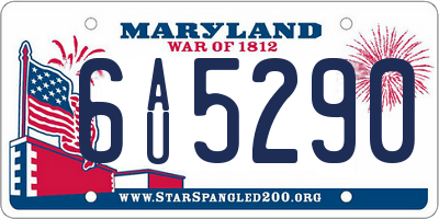 MD license plate 6AU5290