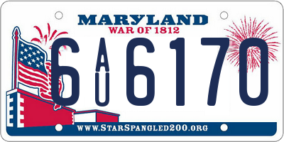 MD license plate 6AU6170