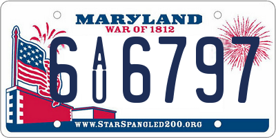 MD license plate 6AU6797