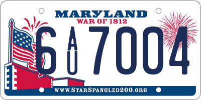 MD license plate 6AU7004