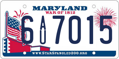 MD license plate 6AU7015