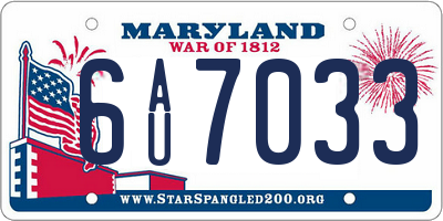 MD license plate 6AU7033