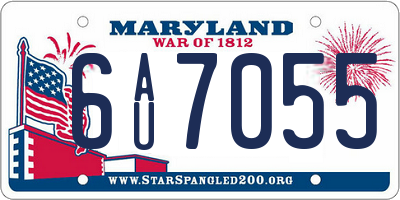 MD license plate 6AU7055