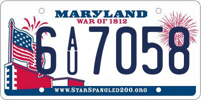 MD license plate 6AU7058