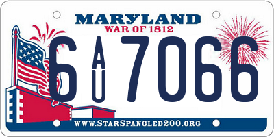 MD license plate 6AU7066