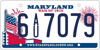 MD license plate 6AU7079