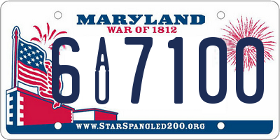 MD license plate 6AU7100
