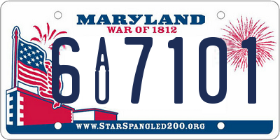 MD license plate 6AU7101