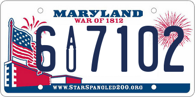 MD license plate 6AU7102