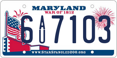 MD license plate 6AU7103