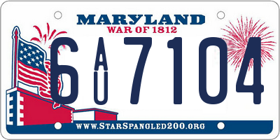 MD license plate 6AU7104