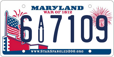 MD license plate 6AU7109