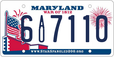 MD license plate 6AU7110