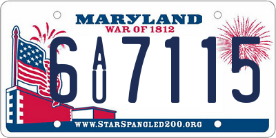 MD license plate 6AU7115