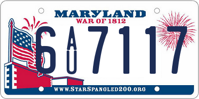 MD license plate 6AU7117