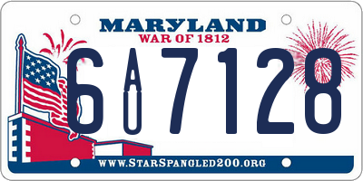 MD license plate 6AU7128