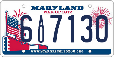 MD license plate 6AU7130