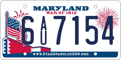 MD license plate 6AU7154
