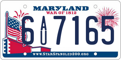 MD license plate 6AU7165