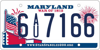 MD license plate 6AU7166