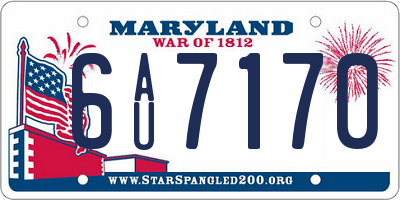 MD license plate 6AU7170