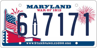 MD license plate 6AU7171