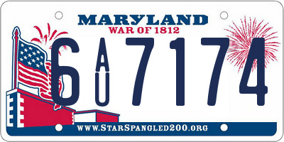 MD license plate 6AU7174