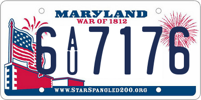 MD license plate 6AU7176